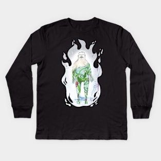 Burning nature Kids Long Sleeve T-Shirt